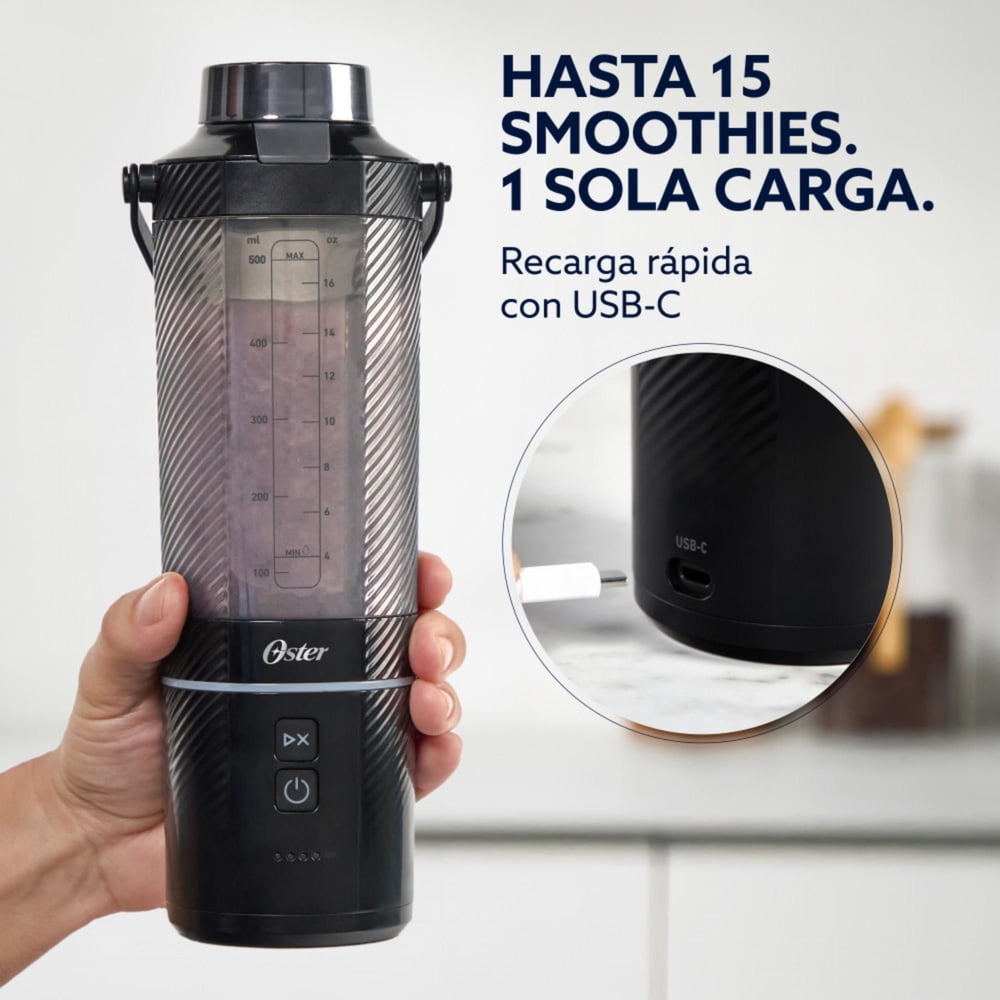Licuadora portátil Oster GoMAX 590 ml Negro, foto 3