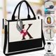 thumbnail image 3 of Set de regalo con bolso tote AiHeart de lona con bolsillo y monograma, 3 of 7