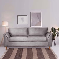 Latam Home - Sofa Milan 3C Con Resortes Pocket Cuero Kentucky Gris