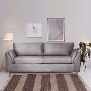 Latam Home - Sofa Milan 3C Con Resortes Pocket Cuero Kentucky Gris