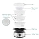 thumbnail image 2 of Vaporera de Alimentos Elite Gourmet 9 qt 3 Niveles Acero Inoxidable, 2 of 8