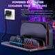 thumbnail image 3 of Estación de carga y almacenamiento para Switch 2 y Joy Con, soporte cargador 4 en 1 con 8 ranuras para tarjetas de juego, diseño plegable y portátil, carga 4 Joy Con simultáneamente con indicador LED, 3 of 7