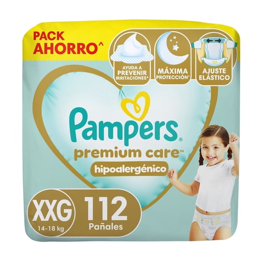 Pañales Pampers Premium Care Xxg