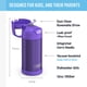 thumbnail image 2 of Botella De Agua Funtainer 350 Ml De Acero Inoxidable Para Niños, 2 of 7