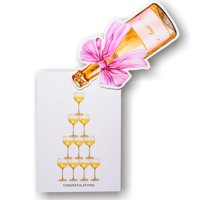 Tarjeta De Boda Con Diseño Interactivo De Copas De Vino Dazongweihan