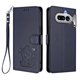 thumbnail image 1 of Funda Billetera con Relieve de Gato para Nothing Phone 4A, Azul, 1 of 6