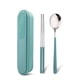 thumbnail image 1 of 3/4pcs Travel Utensils, Stainless Steel Cutlery Set Portable Reusable Camping Silverware, Include Fork Spoon Chopsticks With Case, Flatware Set, 1 of 5