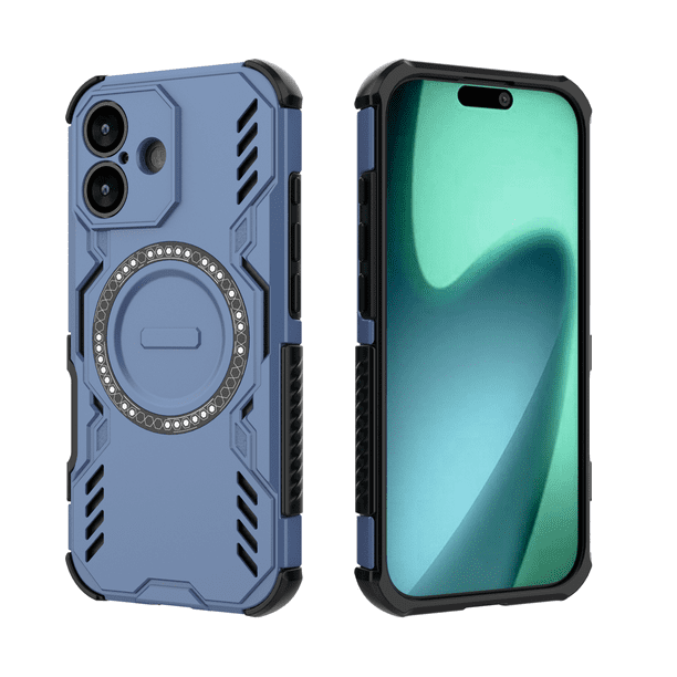 Funda FOXDOCK para iPhone 17 , magnética, resistente a golpes, con soporte, unisex, carga inalámbrica