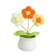 thumbnail image 3 of Mini Plantas Artificiales En Maceta Lindas Flores Tejidas A Mano Para Estante De Escritorio Estilo De Hogar B, 3 of 3