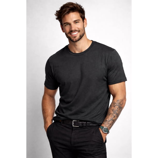 Poleras Cuello Redondo Basicas 100% Algodon Estampar Bordar