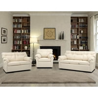 Muebles Altiro - Living Mateo 321 - Cuero Sintético Pu Beige