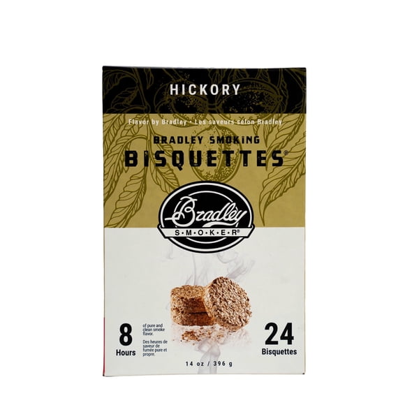 Bisquettes de madera Bradley Smoker Hickory, paquete de 24 unidades