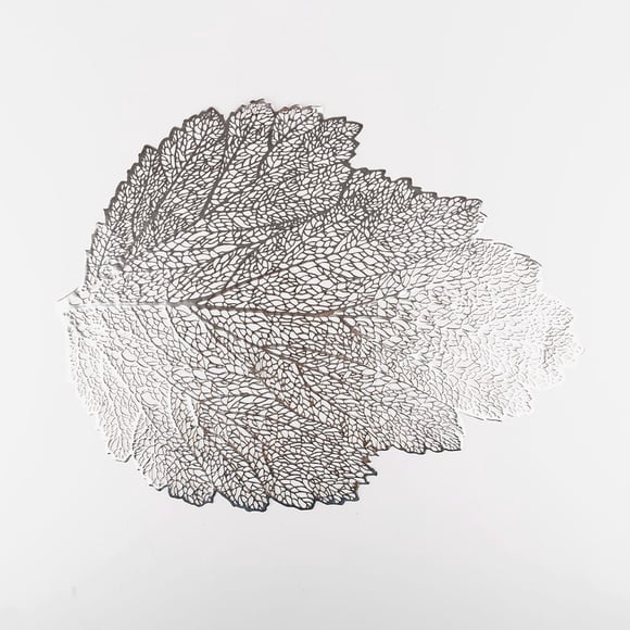 Set 6 Mantel Individual Hoja Plata 41cm