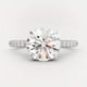 thumbnail image 4 of 18k Gold Plated Moissanite Promise Ring with Micro Paved Zircons - 5.19ct/10.19ct - Luxury Engagement and Wedding Jewelry, 4 of 4
