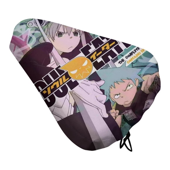 Soul Eater Funda de Asiento de Bicicleta Impermeable, Cojín Elástico Suave, Protector contra Lluvia, Polvo y UV