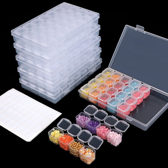 Cajas organizadoras con forma de diamante SGHUO, 168 ranuras, 6 unidades
