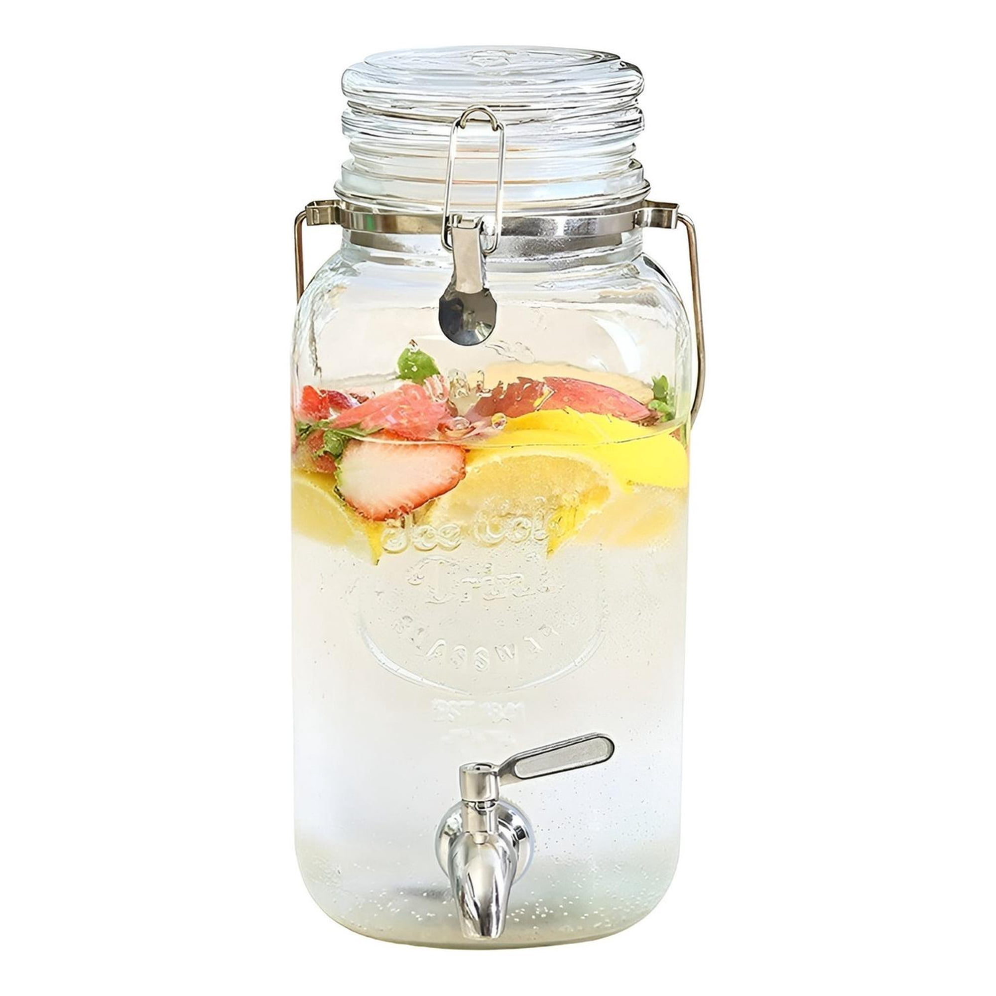 Pasteleriuscl - Dispensador De Vidrio Jarro Para Jugos Jarra De Bebidas 3.8l