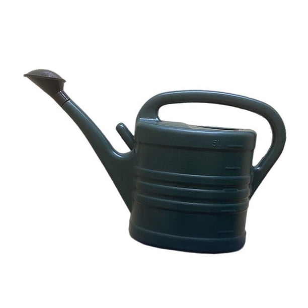 Regadera de boca larga, regadera de jardín, herramientas de jardinería, regadera moderna para jardín, flores, verduras, de interior Verde oscuro 5L
