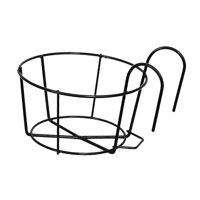 Magideal - Barandillas, Maceteros, Soportes Para Macetas, Valla Redonda, Estante, Contenedores, Arte En Hierro, Cestas Colgantes, Estante Artístico En Hierro Par Negro 20Cm