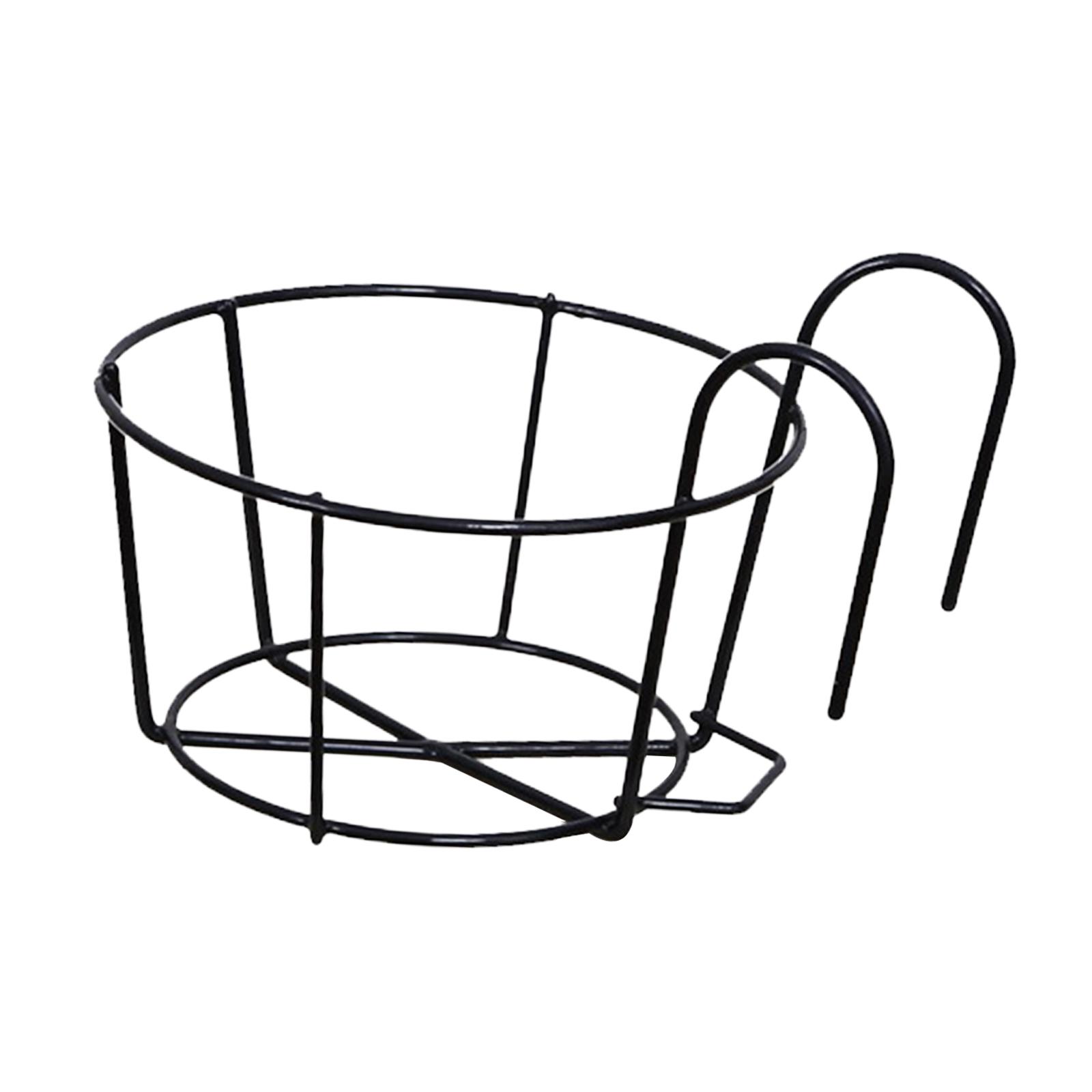 Magideal - Barandillas, Maceteros, Soportes Para Macetas, Valla Redonda, Estante, Contenedores, Arte En Hierro, Cestas Colgantes, Estante Artístico En Hierro Par Negro 20Cm
