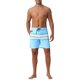 thumbnail image 2 of INSPIRE CHIC Pantalones Cortos de Natación a Rayas con Bloque de Color y Cintura con Cordón para Hombre 36 Azul Claro, 2 of 6