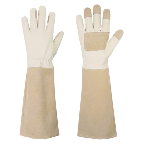 Guantes de Jardinería HANDLANDY de Cuero de Cerdo para Poda de Rosas
