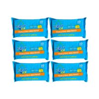 Purityeco - Pack 6 Paquetes Toallitas Desinfectantes Purity Eco Multiuso 50 Unidades Cada Uno