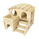thumbnail image 1 of Cabaña escondite de Animal PEQUEÑO de madera, juguetes para jugar, castillo para mascotas pequeñas, decoración de hábitat de Animal PEQUEÑO, casa para Estilo A, 1 of 5