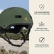 thumbnail image 2 of Casco Retrospec Dakota para adultos, bicicleta, skate Forest, 2 of 14