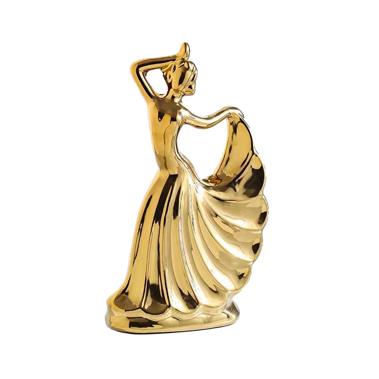 Bothyi - Decoración Del Hogar Showpieces Escultura De Baile Femenino Para Regalos De Aniversario Dormitorio Aureate
