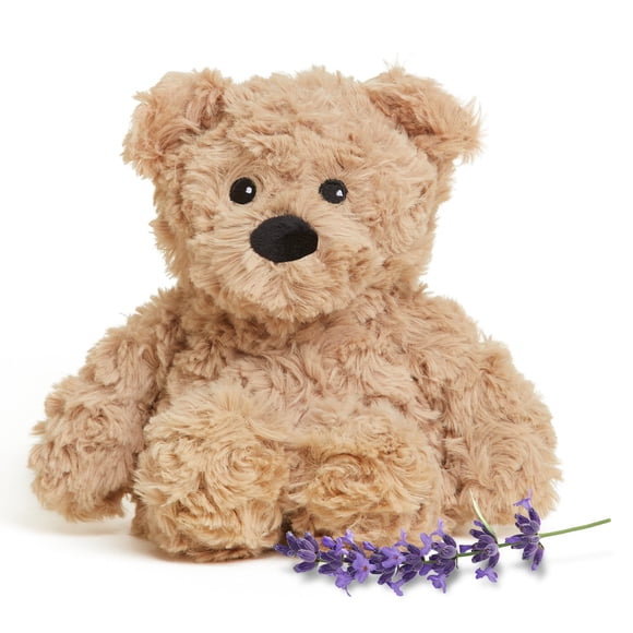 Peluche Warmies Junior, oso marrón rizado, apto para microondas