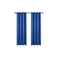 Genérico - Cortina Lino Con Blackout Engomado Térmica 140X220 Azul