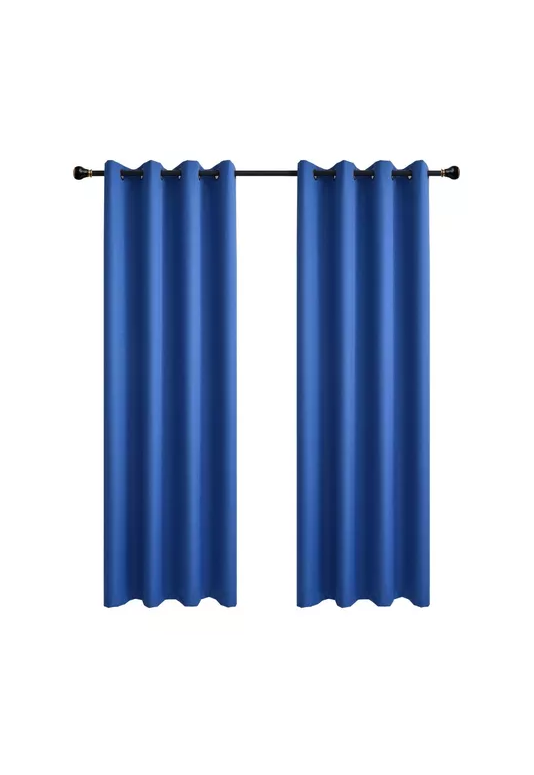 Genérico - Cortina Lino Con Blackout Engomado Térmica 140X220 Azul