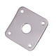 thumbnail image 1 of 2 Piezas De Cubierta De Placa De Conector De Guitarra Cuadrada De Metal Para Guitarra Eléctrica LP Plateada, 1 of 4