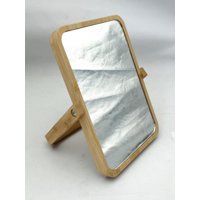 Vgo - Espejo De Mesa Rectangular En Madera