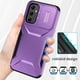 thumbnail image 4 of Funda Resistente para Samsung Galaxy A14 5G con Tapa Deslizante y Protección Militar Morado, 4 of 6