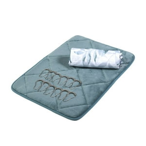 Mashini - Set Cortina+Piso Baño 3 Pzas Teresa