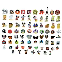 Set De 5 Pines Disney Mickey Mouse Con Pines De Botón Trasero De Goma Mickey