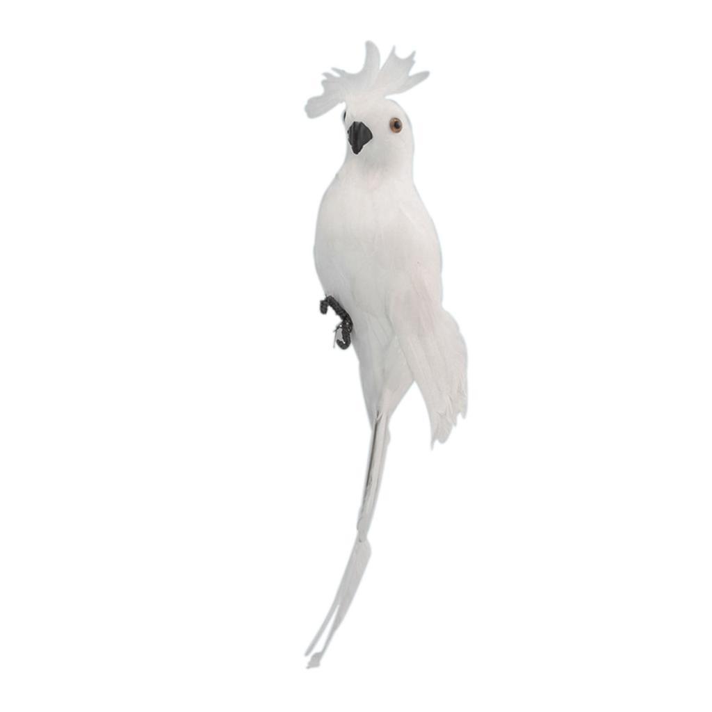 Magideal - Estatua De Loro Simulación Modelo Ave Ornamental Creativa Hecha A Mano Plumas Llamativas Material Espuma Plástica Instalación Fácil Apropiada Para 25X7Cm
