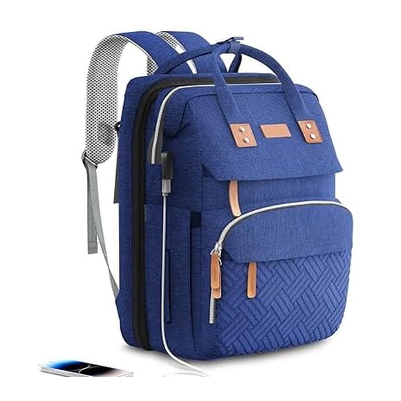 Mochila Pañalera ISMGN 25L Azul con Estación de Cambio
