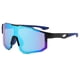 thumbnail image 2 of POLASUP GAFAS LENTES DE SOL Gafas de sol deportivas con lentes espejados azules y montura negra con detalles azules. Diseño aerodinámico, protección UV 400. Perfectas para ciclismo, 2 of 9