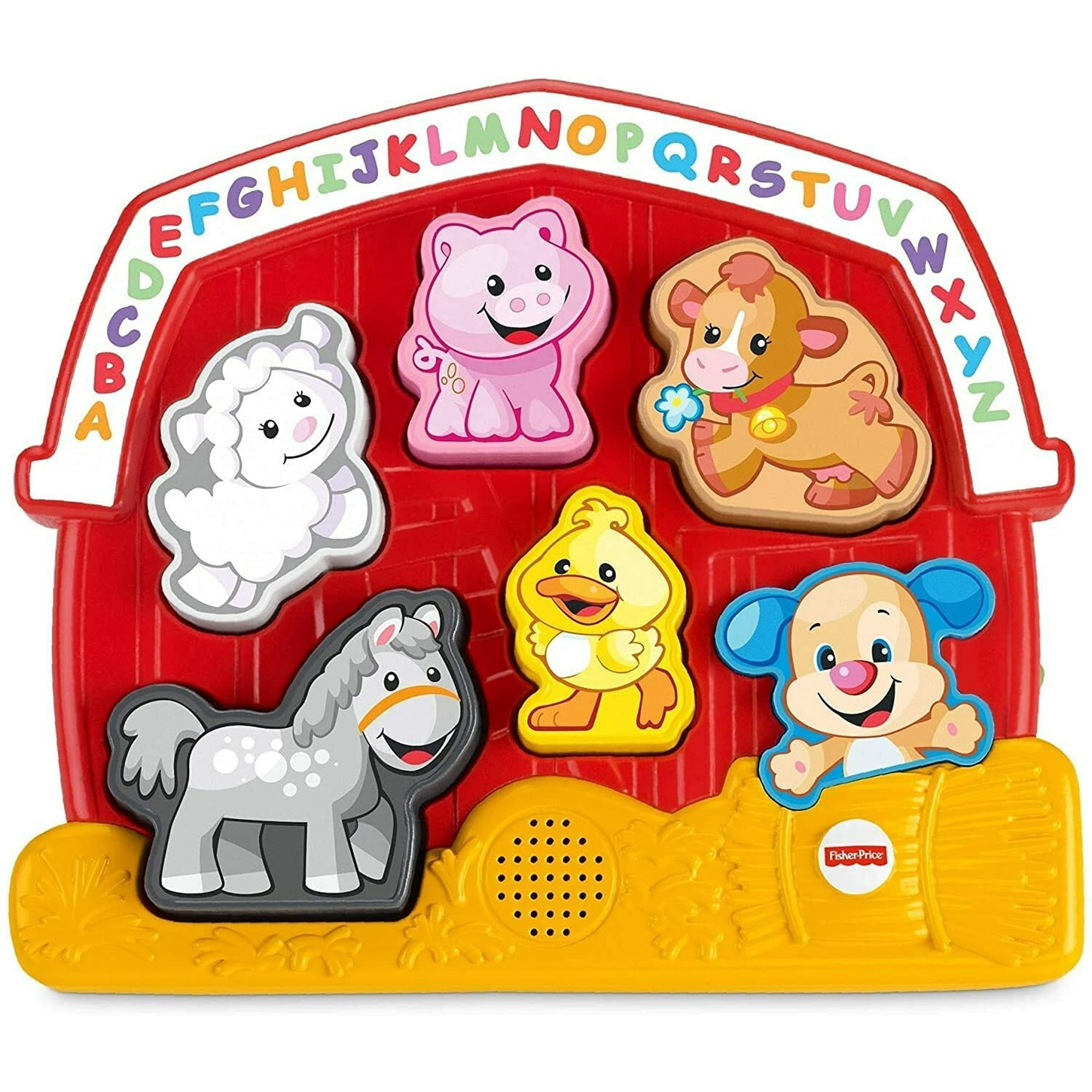 Fisher Price - Fisher-price Puzzle Juguete Electrónico De Clasificación De Formas Con Música Y Sonidos De Animales Rojo