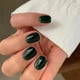 thumbnail image 1 of Uñas Press-on Adhesivas Cortas Redondeada 24pcs Postizas Reutilizable Verde Oscuro, 1 of 8