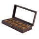 thumbnail image 4 of Caja De Almacenamiento Para Relojes, Decoración A Prueba De Polvo Para Hombres Y Mujeres, Organizador De Escaparate Con 12 Ranuras, 4 of 5