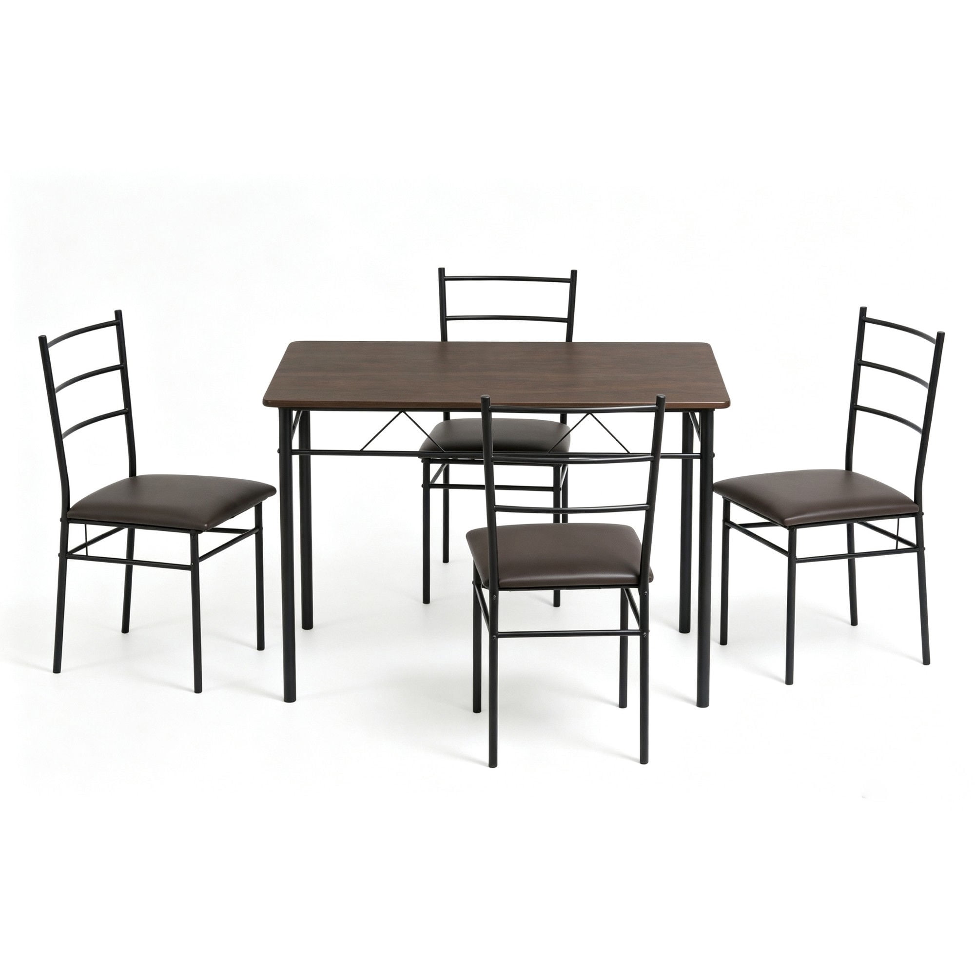 Juego de Comedor Estocolmo 4 Sillas Café