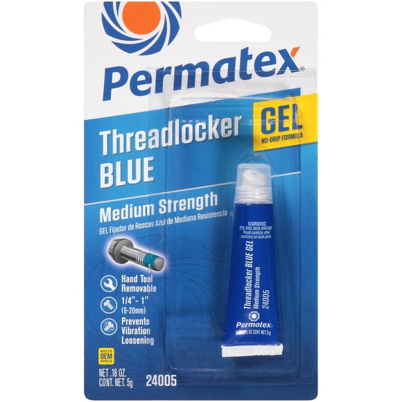 Sealant Permatex 24005 Threadlocker, gel azul, 5 g, resistencia media