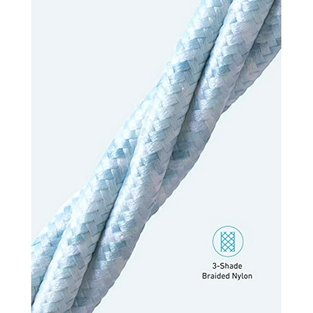 Cable Lightning Anker de 6 pies, cable 312, cable USB-A a Lightning de nylon premium, paquete de 2 certificado MFi para cargadores de iPhone, iPhone SE / Xs / XS Max / XR / X / 8 Plus / 7/6 Plus, iP