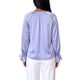 thumbnail image 3 of INSPIRE CHIC Camisas de Mujer con Botones y Volantes, Blusas de Manga Larga con Cuello en V con Lazo, Talla Grande Púrpura, 3 of 6