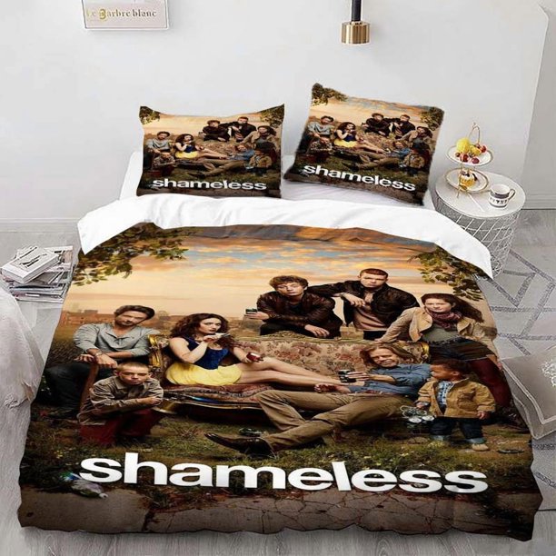 Shameless Poster Themed Bedding Set Soft and Comfortable All-Season Duvet Cover and Pillowcase Set Ideal for Home and Bedroom Guest Room