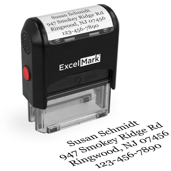 Sello personalizado ExcelMark con impresiones claras y nítidas (tamaño mediano)